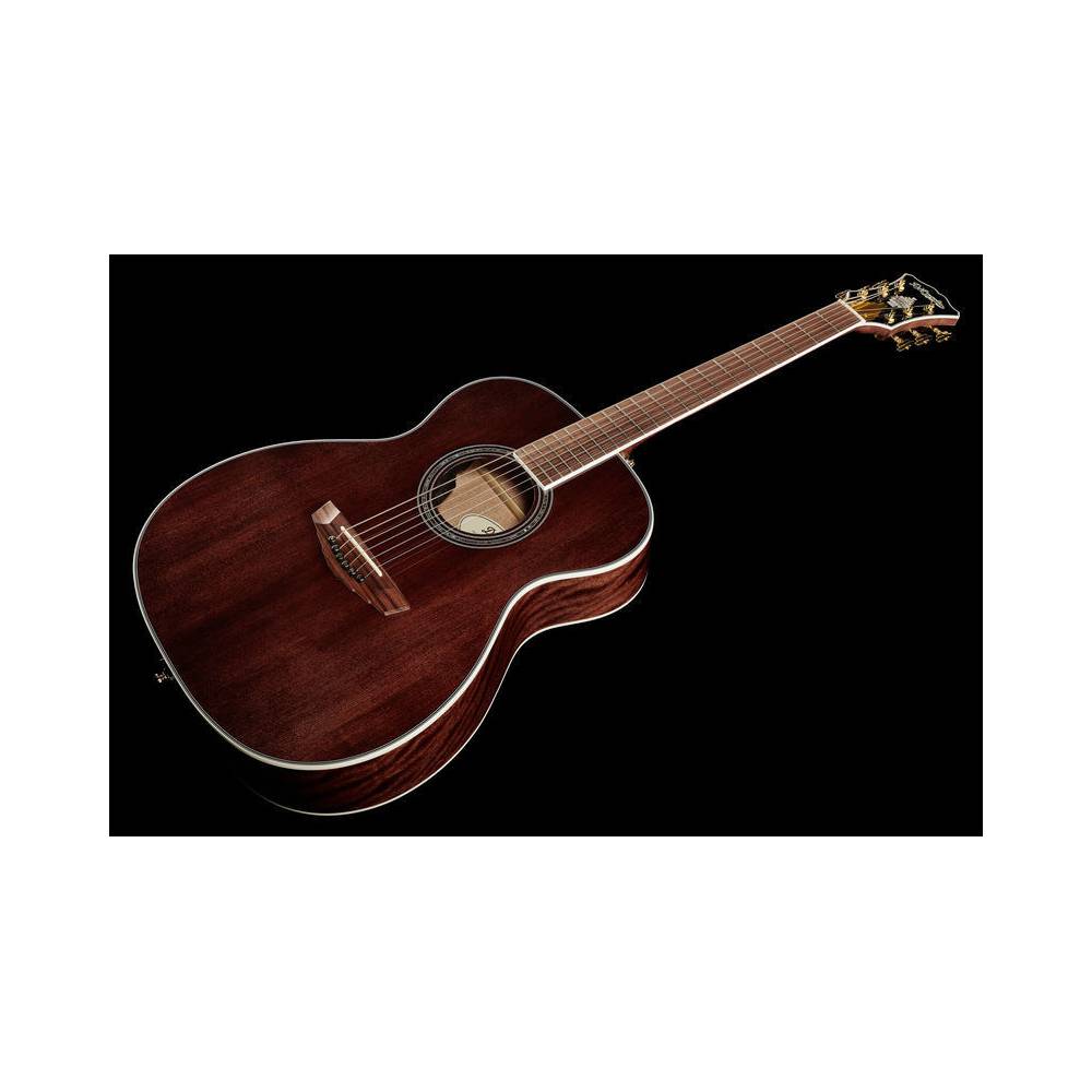 D'Angelico Excel Tammany XT Walnut Stain elektrisch-akoestische westerngitaar met koffer