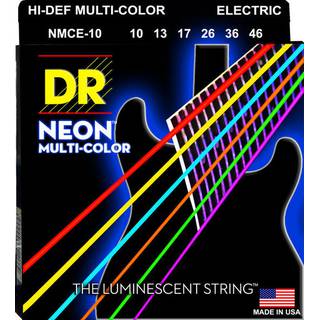 DR Strings NMCE-10 NEON Multi-Color Electric Medium snarenset