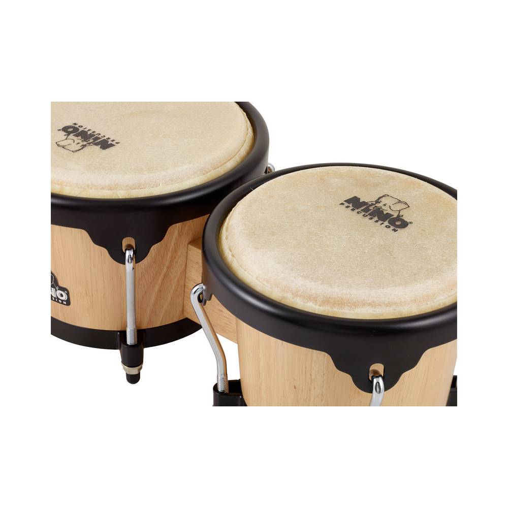 Nino Percussion NINO3NT-BK houten bongoset zwarte hardware