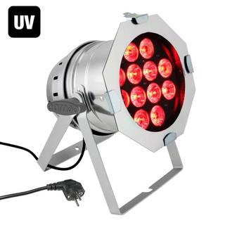 Cameo LED-par 64 can 12 x 10W RGBWA en UV zilver