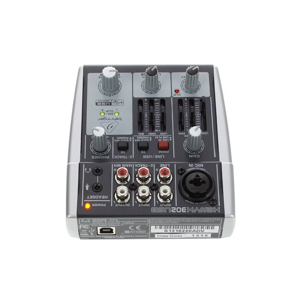 Behringer XENYX 302USB PA en studio mixer