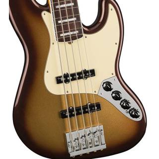 Fender American Ultra Jazz Bass V Mocha Burst RW met koffer