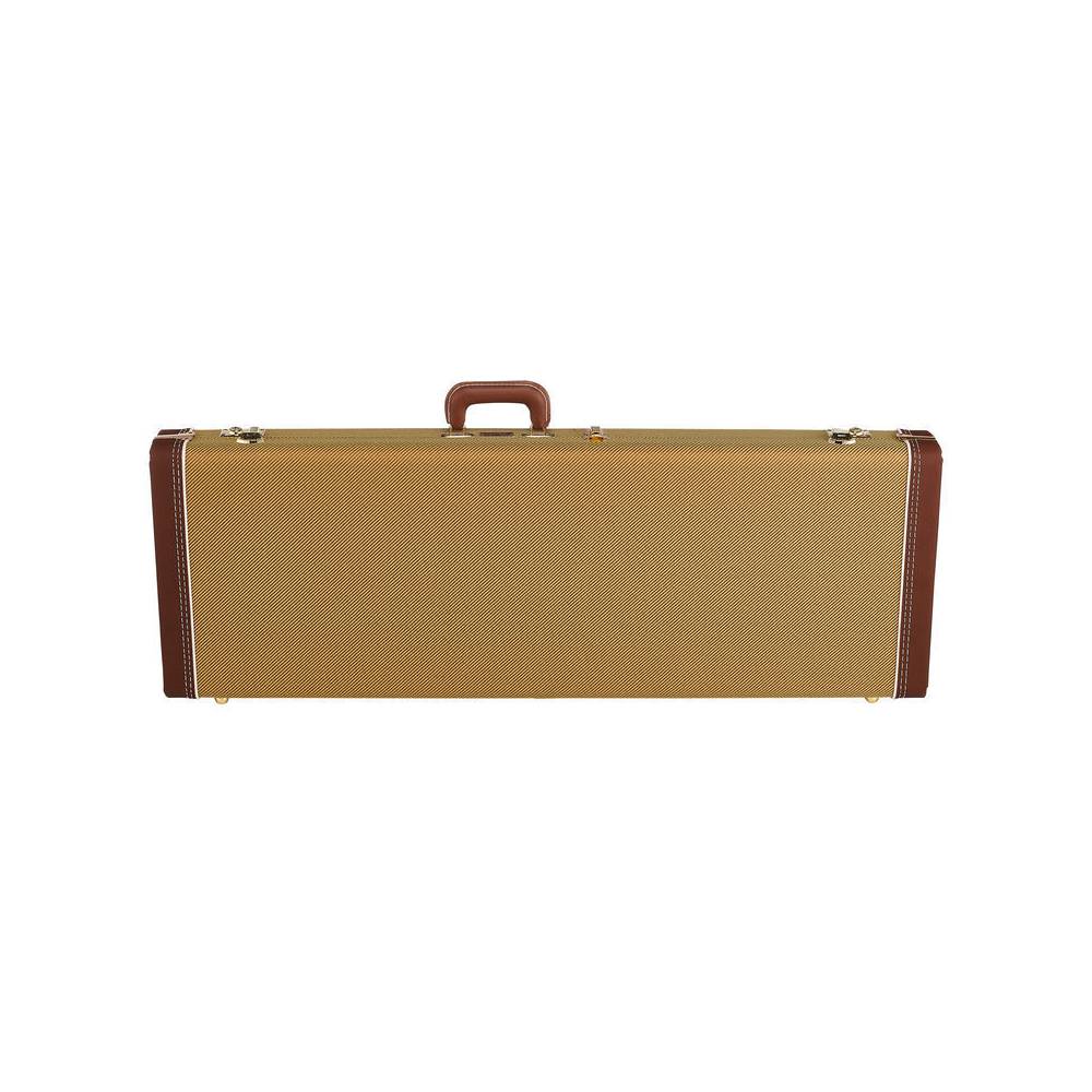 Fender G&G Deluxe Strat/Tele Hardshell Case Tweed Red Poodle Plush koffer voor Stratocaster en Telecaster
