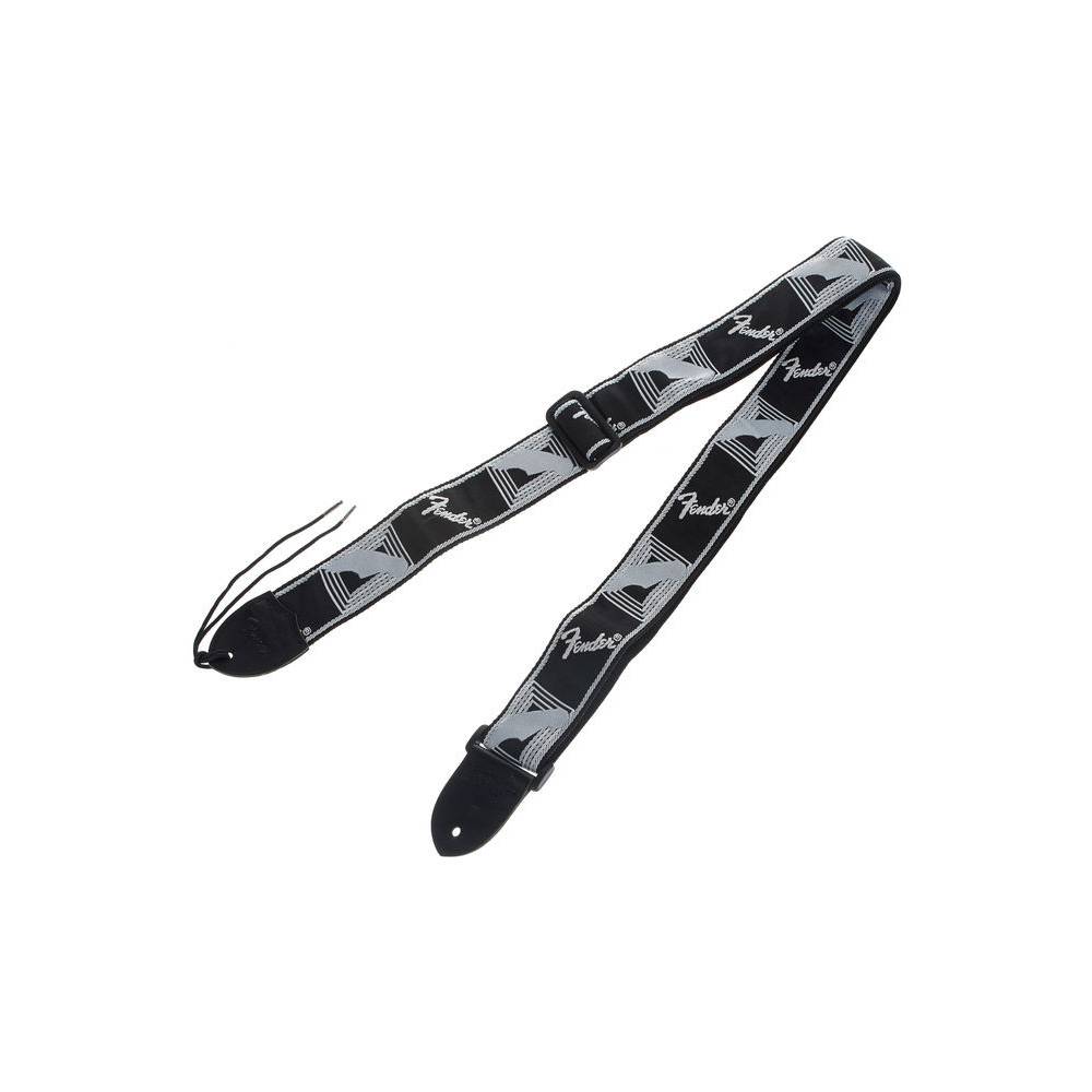 Fender Monogrammed Strap Black Light Grey Dark Grey
