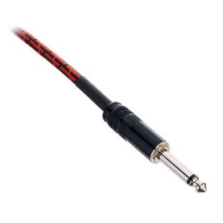 Cordial EI7.5PP-TWEED-RD Elements instrumentkabel 6.3 TS jack recht 7.5m tweed rood