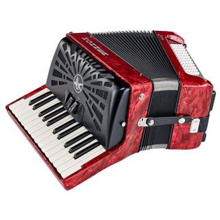 Hohner Bravo II 60 Rood, Silent Key accordeon