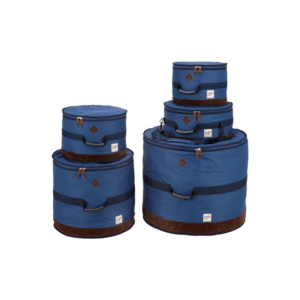 Tama TDSS52KNB Powerpad Designer Navy Blue 5d. drumhoezenset 22,10,12,14,16