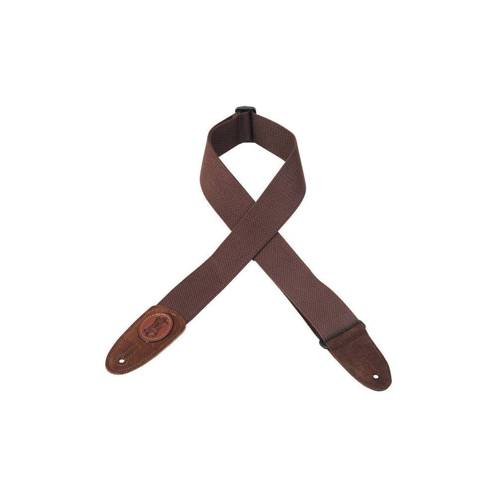 Levys Leathers MSSC8-BRN katoenen gitaarband, bruin