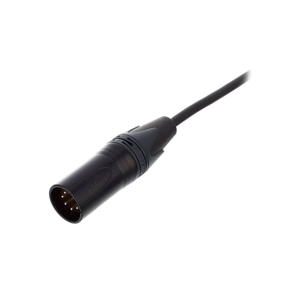 Cordial CDX5-1 DMX XLR male - XLR female 5-pins (3 aangesloten) lichtkabel 5m