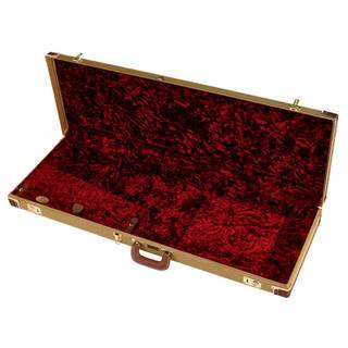 Fender G&G Deluxe Strat/Tele Hardshell Case Tweed Red Poodle Plush koffer voor Stratocaster en Telecaster
