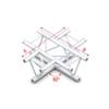 Showtec FT30 Driehoek truss 016 4-weg kruis 90g