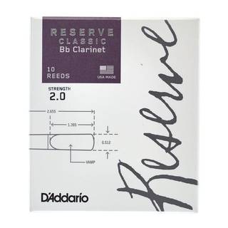 D'Addario Woodwinds Reserve Classic Bb 2.0 rieten voor Bb klarinet (10 stuks)