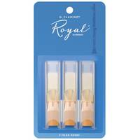 D'Addario Woodwind Royal RCB0325 Bb Clarinet Reeds Strength 2.5 3-pack