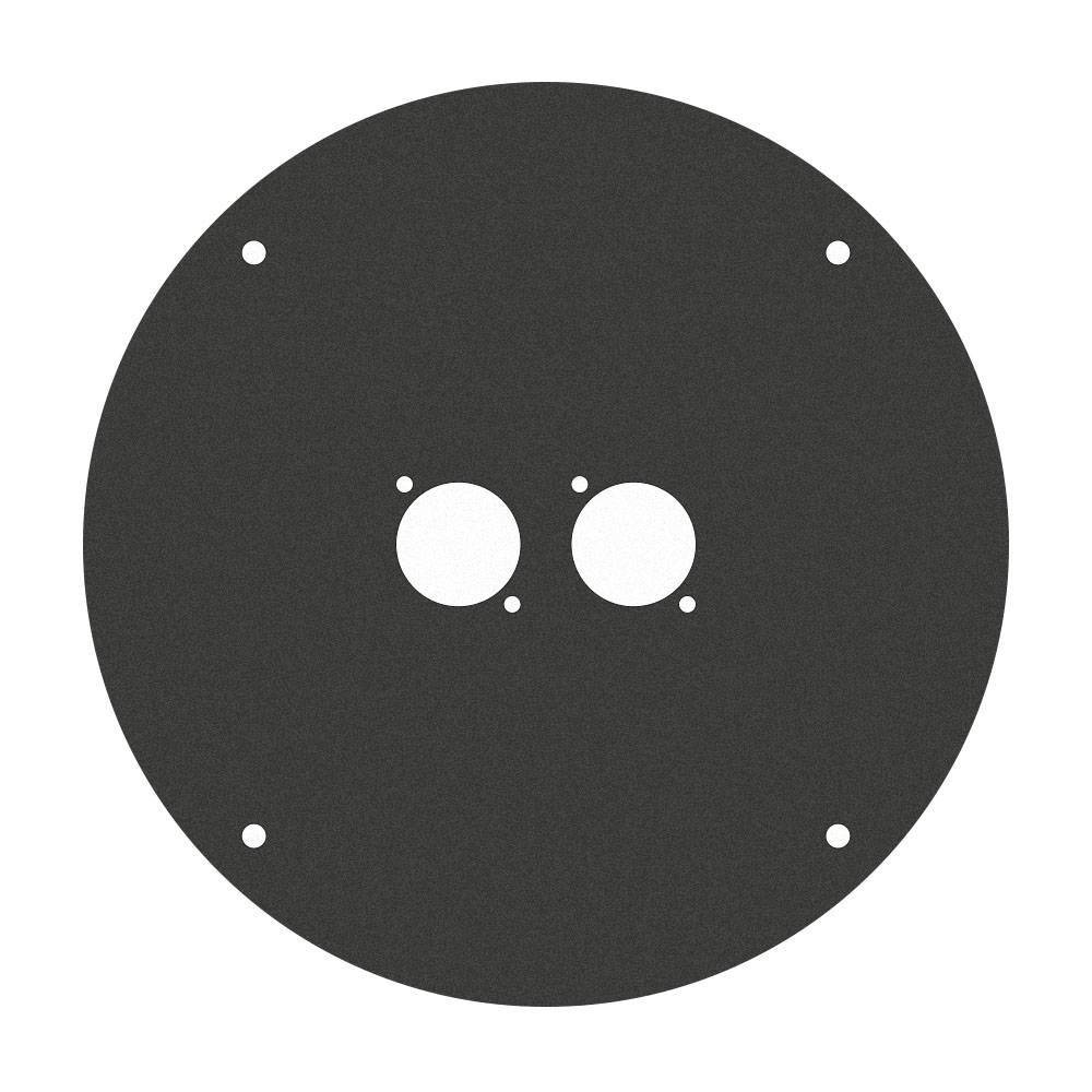 Adam Hall 70225D2 plaat voor 70225 met 2x D-size gat