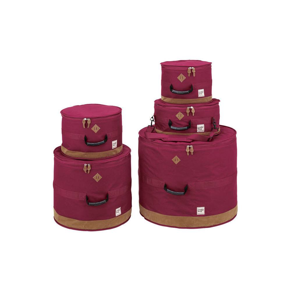 Tama TDSS52KWR Powerpad Designer Wine Red 5d. drumhoezenset 22,10,12,14,16