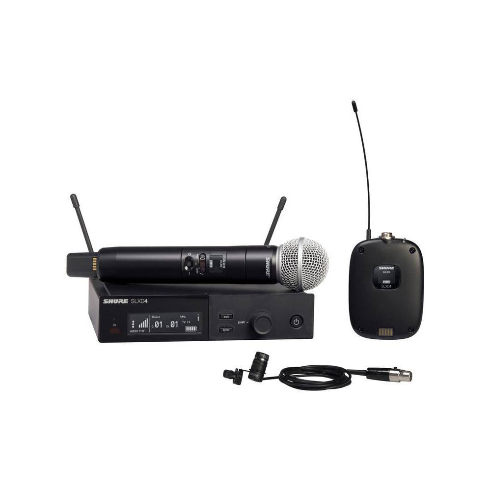 Shure SLXD124/85-H56 draadloze SM58 & WL185 microfoon combinatieset