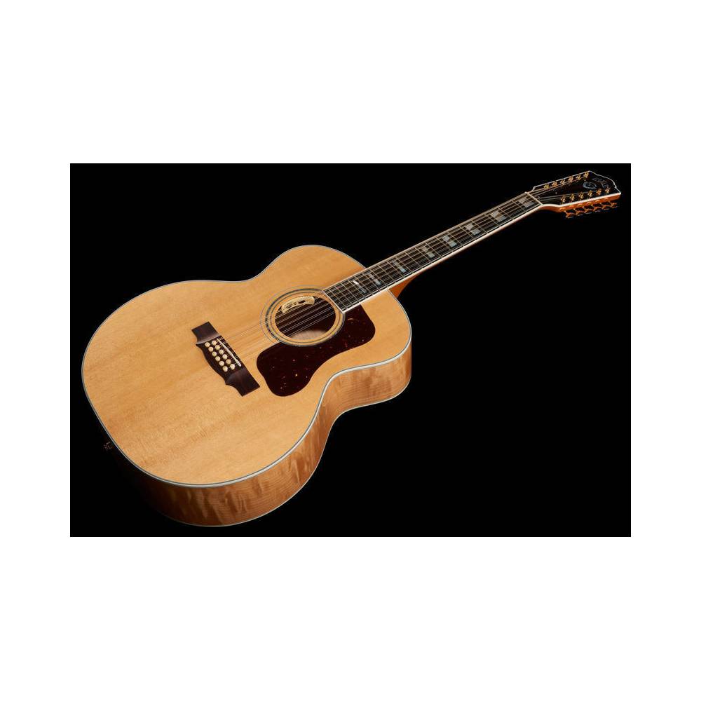 Guild F-512E Maple Blonde elektrisch-akoestische 12-snarige gitaar met koffer