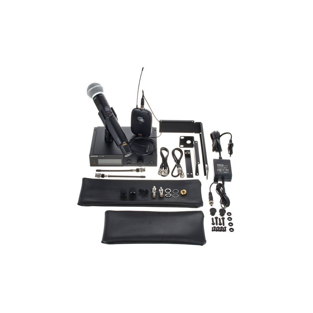 Shure SLXD124/85-H56 draadloze SM58 & WL185 microfoon combinatieset