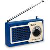 Ricatech PR22 BLUE compacte retro radio blauw