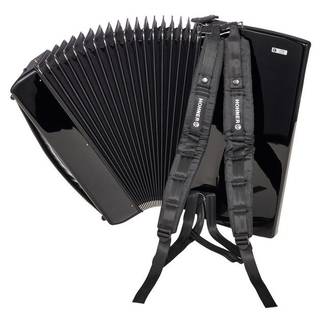 Hohner Amica Forte IV 96 Zwart, Silent Key accordeon