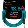 Fender Professional Glow in the Dark jackkabel 6.35 mm recht blauw 5.5 meter