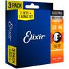 Elixir 16542 3-Pack Electric Nanoweb Light 10-46 (12052)