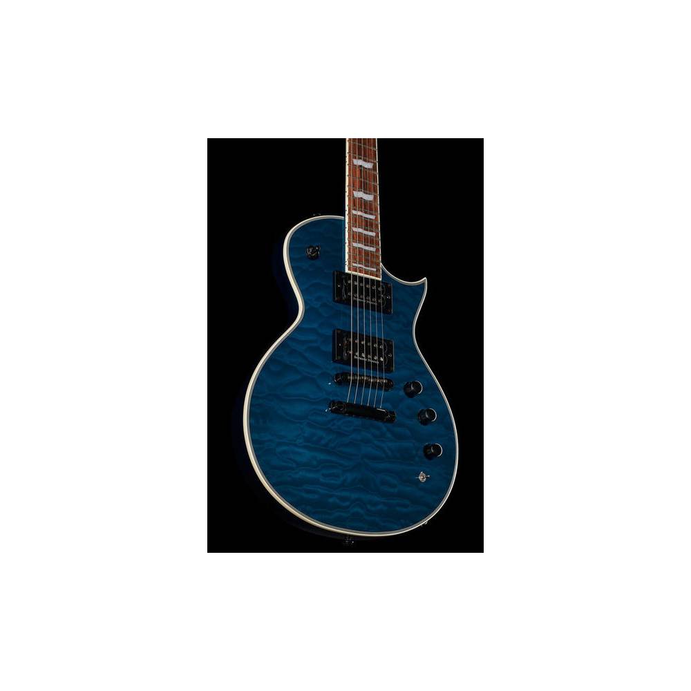 ESP LTD Deluxe EC-1000 Piezo QM See Thru Blue