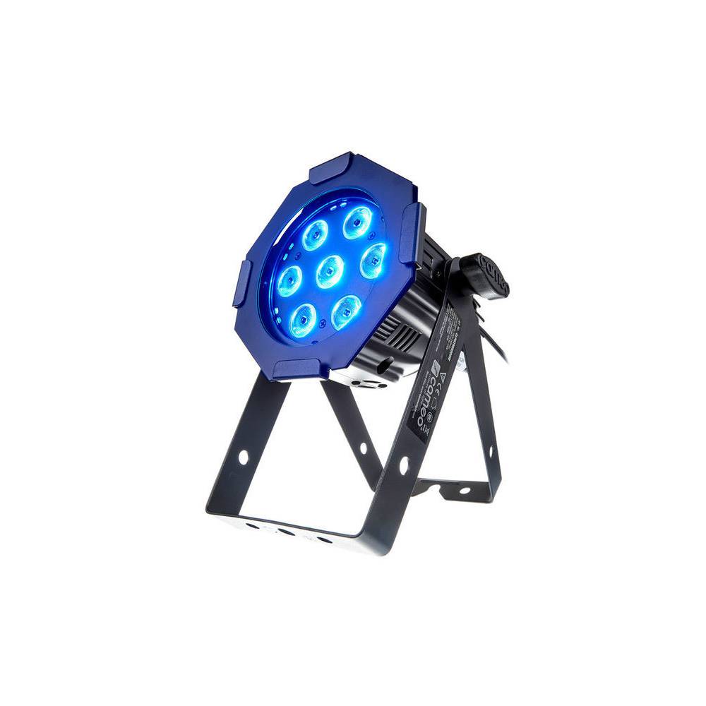 Cameo Studio Mini par 7 x 8W Quad Colour zwart