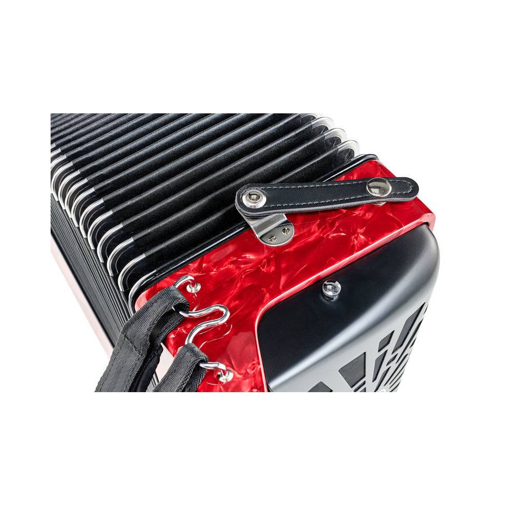 Hohner Bravo II 60 Rood, Silent Key accordeon