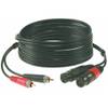 Klotz AT-CF0100 verloopkabel 2x RCA - 2x XLR 3 female 1 meter