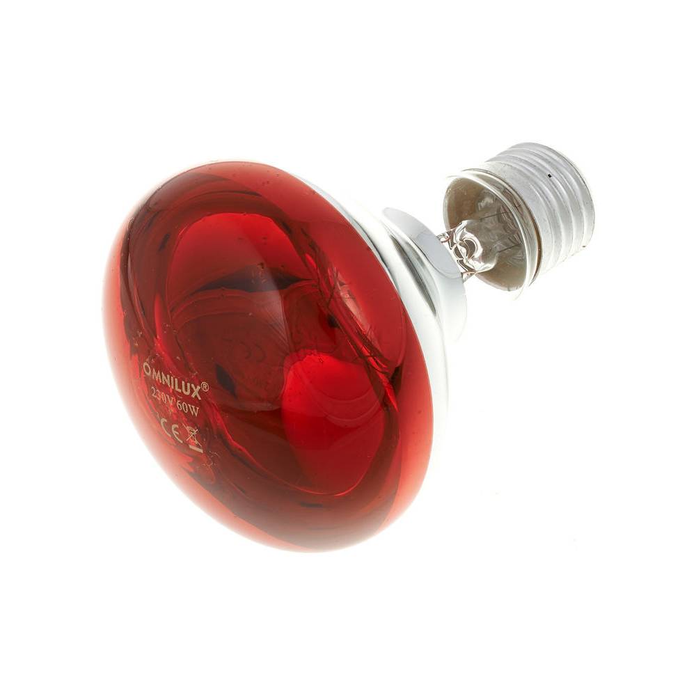 Omnilux R80 230V 60W E-27 reflectorlamp rood