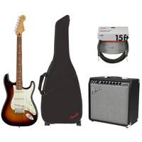 Fender Player Stratocaster Sunburst PF + versterker + kabel + gigbag