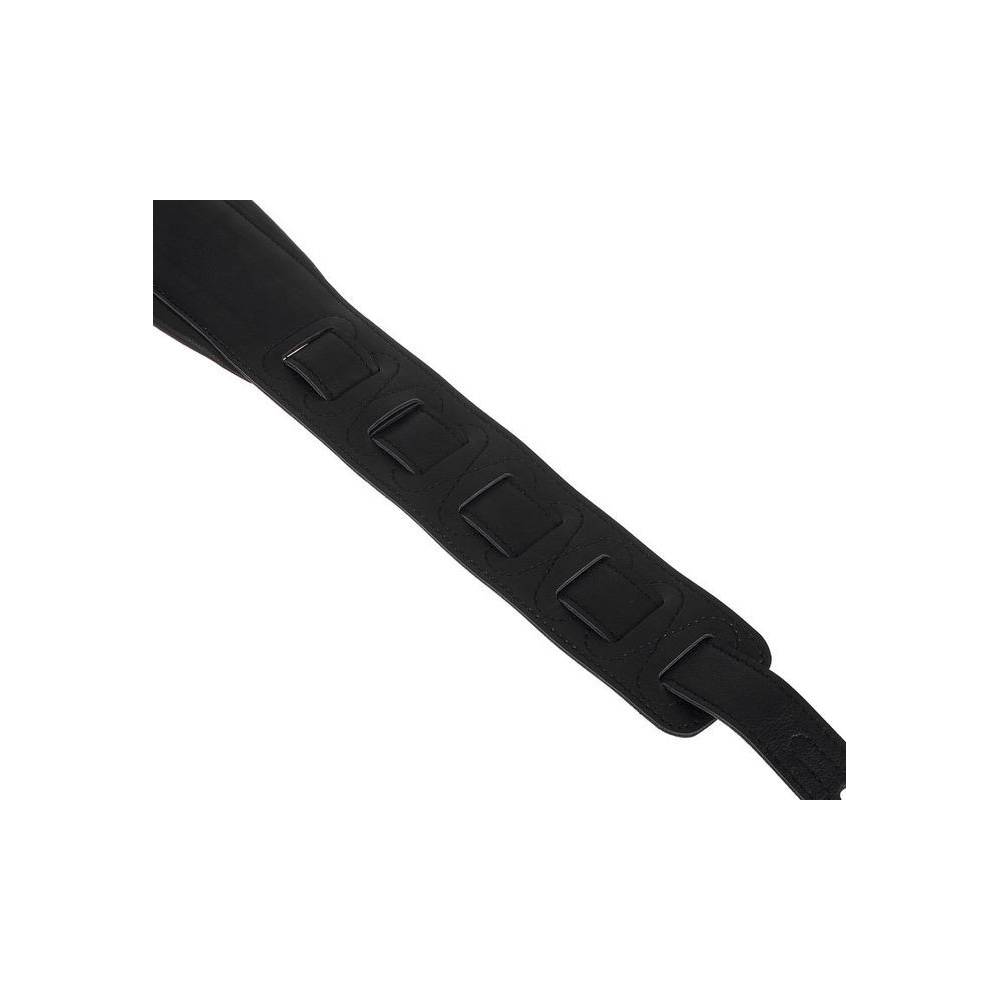 Richter 1647 Backline Series Black 8 cm brede gitaarband van zacht synthetisch leer