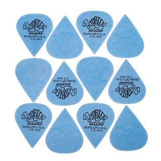 Dunlop 412P100 Tortex Sharp Pick 1.0 mm plectrumset (12 stuks)