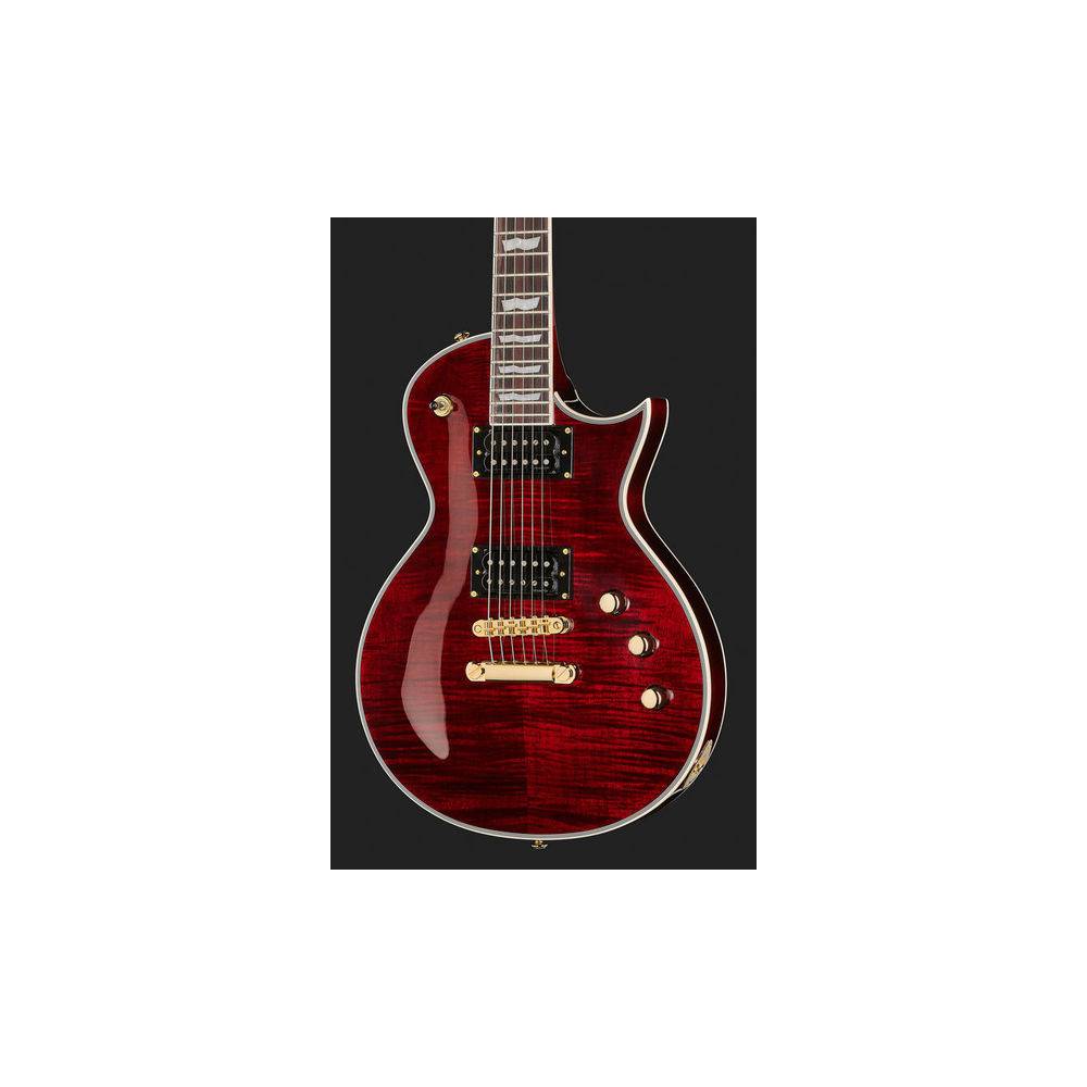 ESP LTD Deluxe EC-1000T CTM See Thru Black Cherry elektrische gitaar met chambered full thickness body