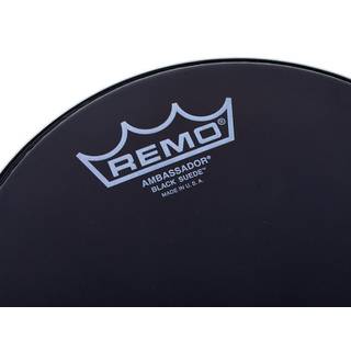 Remo BA-0808-ES Ambassador Black Suede 8"