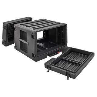 SKB 1SKB-R6UW 6U Rolling Roto Rack 19 inch flightcase trolley 6U