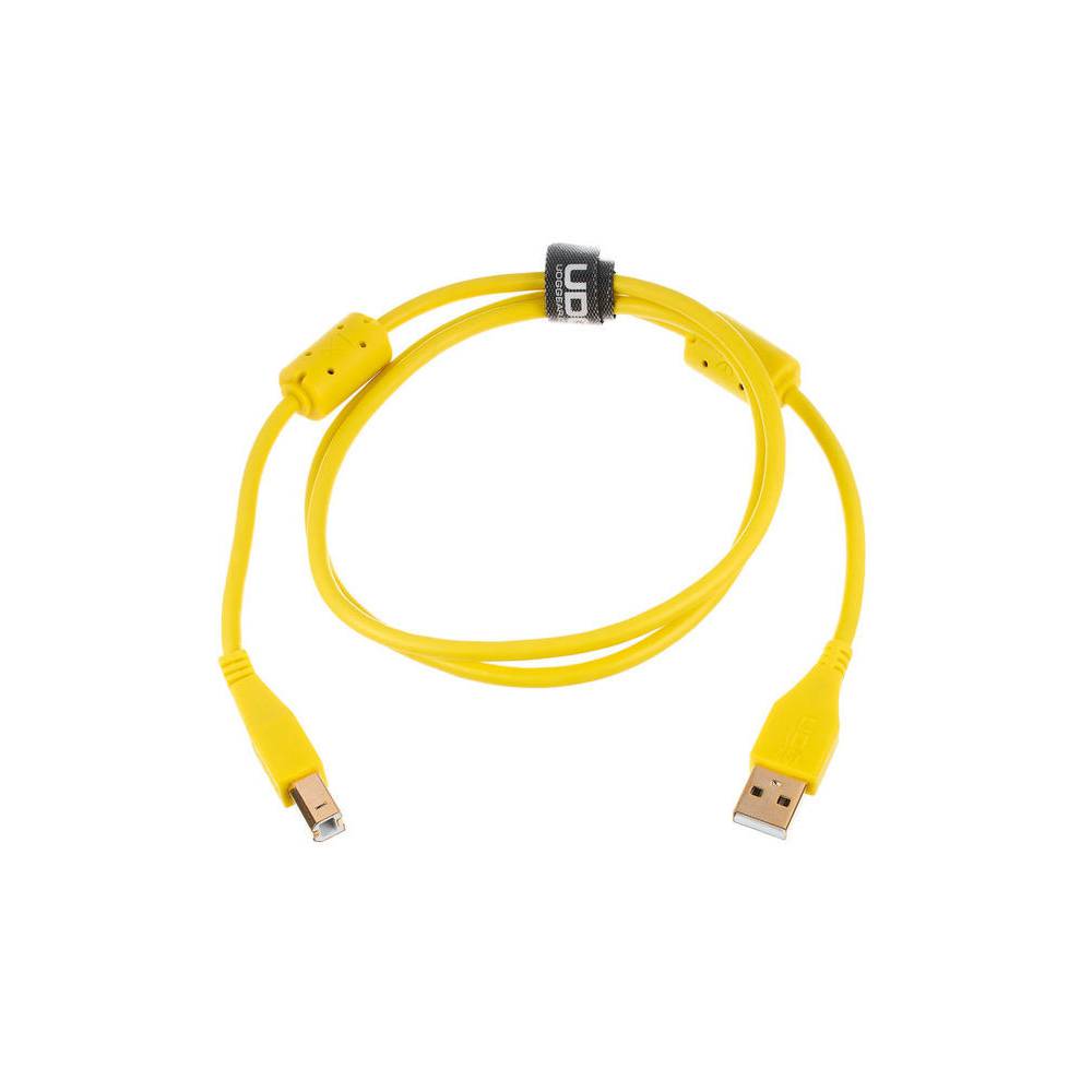 UDG U95001YL audio kabel USB 2.0 A-B recht geel 1m