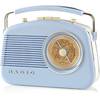 Nedis RDFM5000BU AM / FM-Radio retro tafelmodel blauw