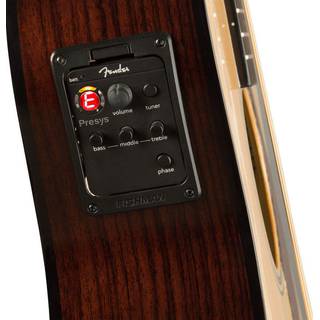 Fender Classic Design CC-140SCE Natural WN elektrisch-akoestische westerngitaar met koffer