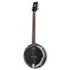 Ortega OBJE356-SBK-L Raven Series 6-string LH Banjo Satin Black linkshandige E/A zessnarige banjo met gigbag