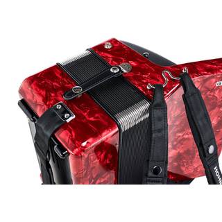 Hohner Bravo II 48 Rood, Silent Key accordeon