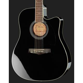 Ibanez PF15ECE-BK Black elektrisch-akoestische western gitaar