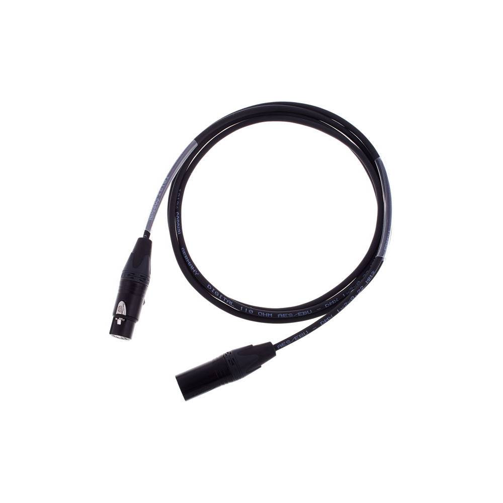 Cordial CDX2-1 DMX XLR male - XLR female 5-pins (3 aangesloten) lichtkabel 2m