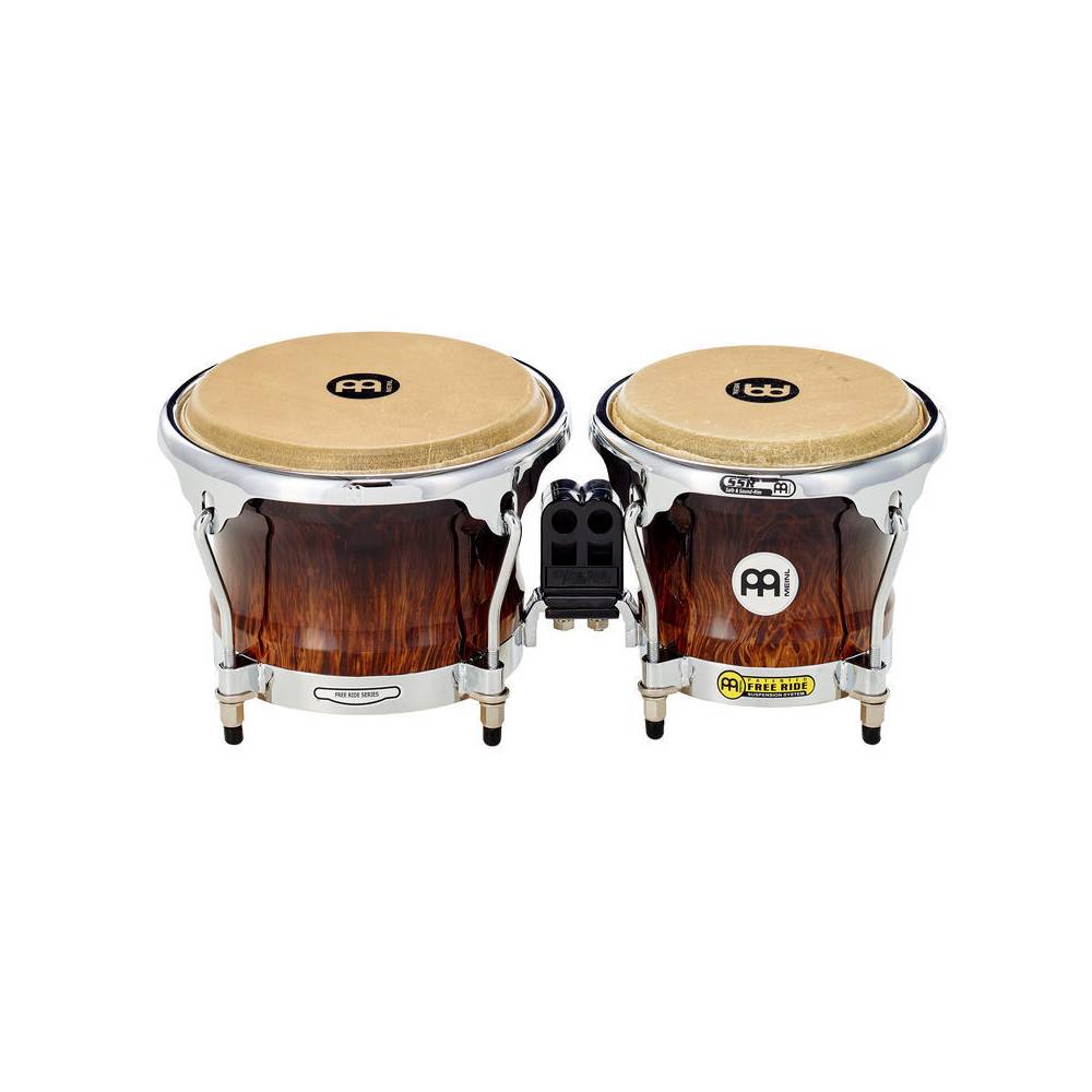 Meinl FWB400BB Free Ride Wood Bongos Brown Burl