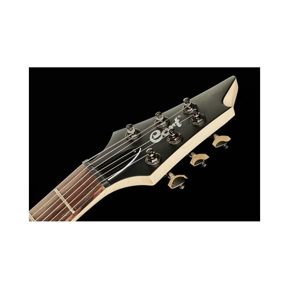 Cort KX300 Etched Black Red met EMG RetroActive Super 77 en sand blasted top