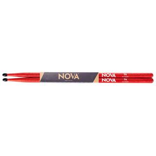 Nova by Vic Firth N7ANR 7A drumstokken met nylon tip, rood