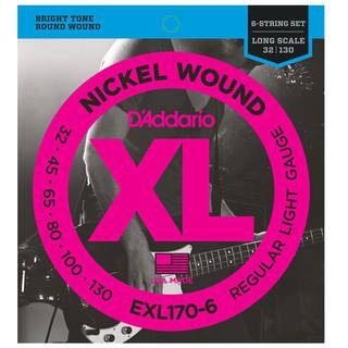 D'Addario EXL170-6 snarenset 6-snarige elektrische basgitaar