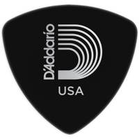 D'Addario 2CBK7-10 black celluloid plectra 10-pack extra heavy wide shape