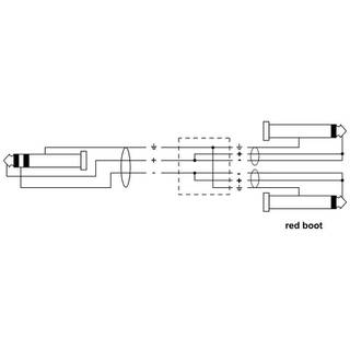 Cordial EY1WRPP Elements haakse 3.5mm TRS jack - 2x 6.3mm TS jack 1m